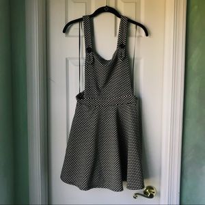 Soft Polka Dot Overall Dress